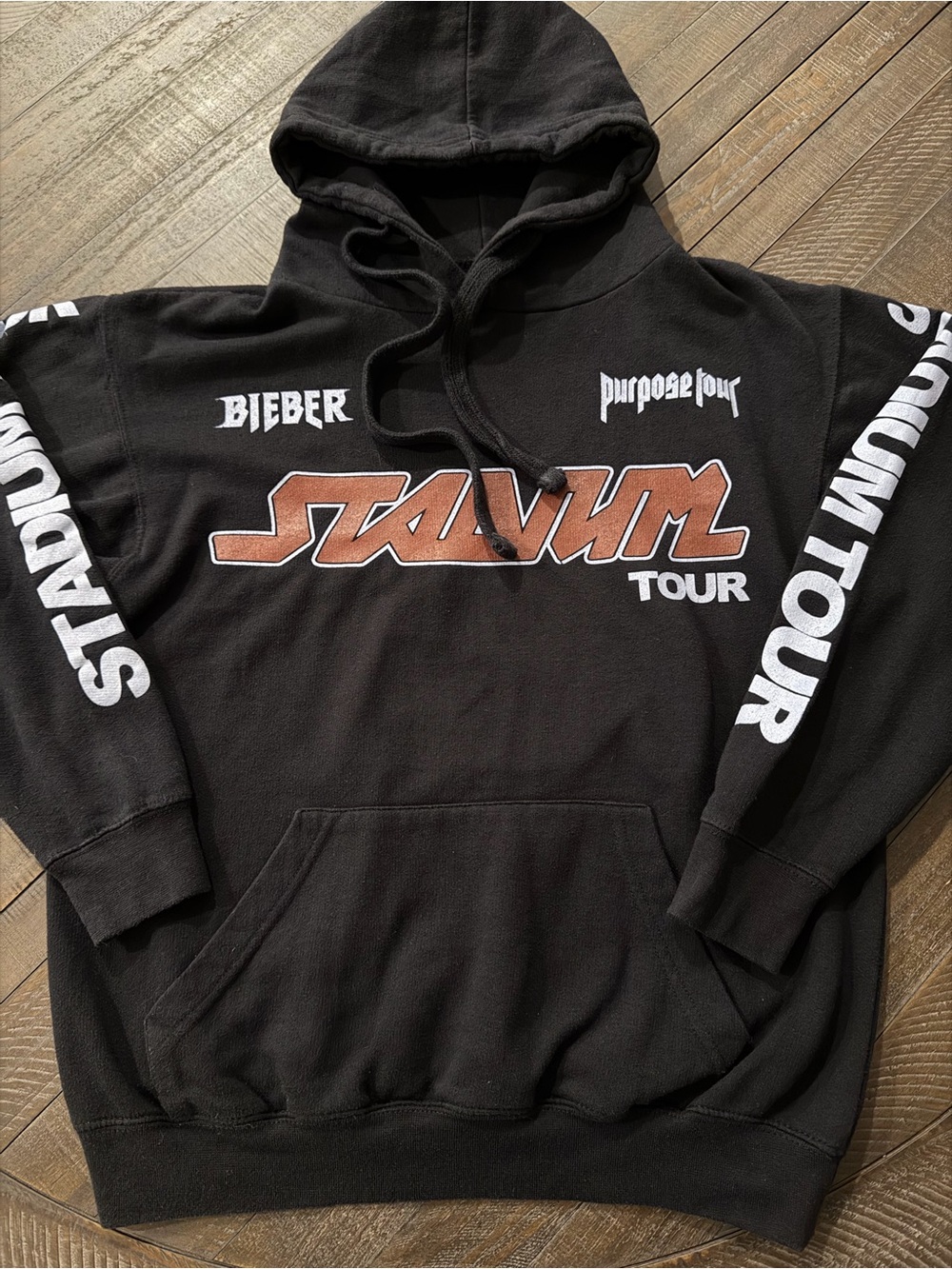 Rare Justin Bieber Purpose Tour Stadium Hoodie Black Size Small